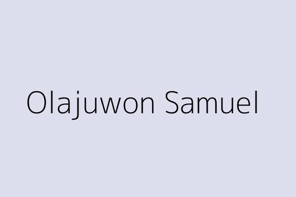 Olajuwon Samuel